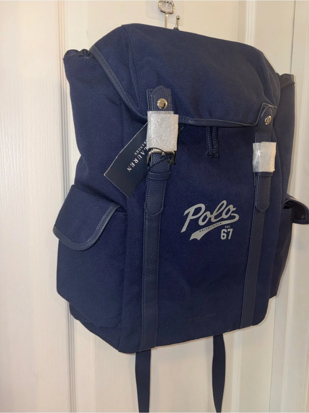 Polo by Ralph Lauren Navy Canvas 'Polo 67' Backpack